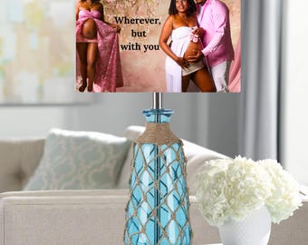Custom Photo Lamp: Personalized Keepsake with Love Message (2 Lamps)