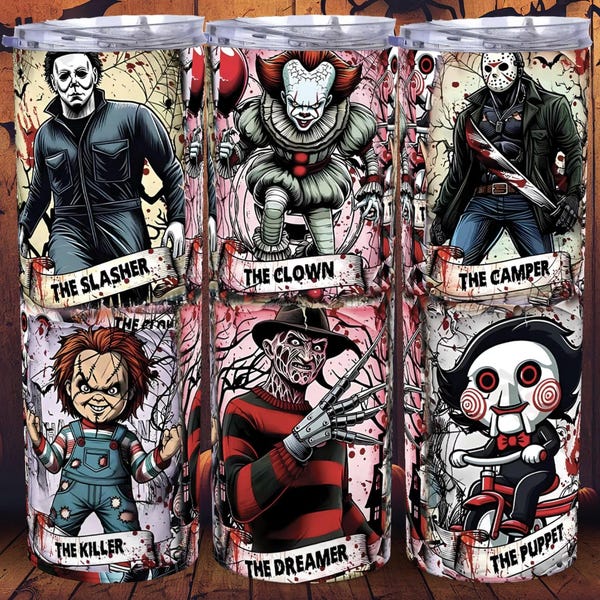 Halloween Tumbler 20 oz: Stainless Steel Skinny Tumbler with Straw
