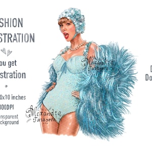 Taylor Illustration Art | Hand-Drawn Pop Icon (Digital Download