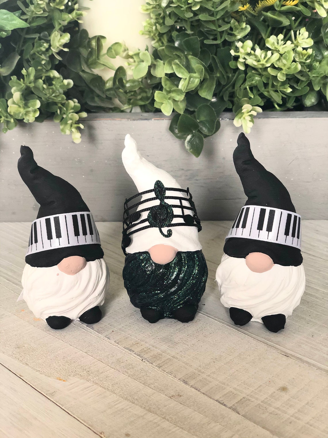 Music Gnomes/ Set of 3/ Musician Gnome/ Tiered Tray Gnome/ Etsy