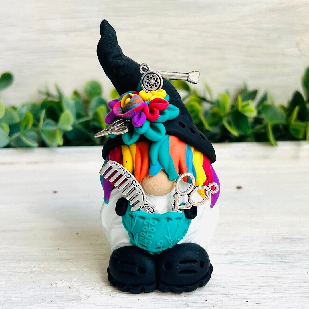 Hairstylist Gnome/ Hair Gnome/ Cosmotologist Gnome/ Tiered Tray Gnome