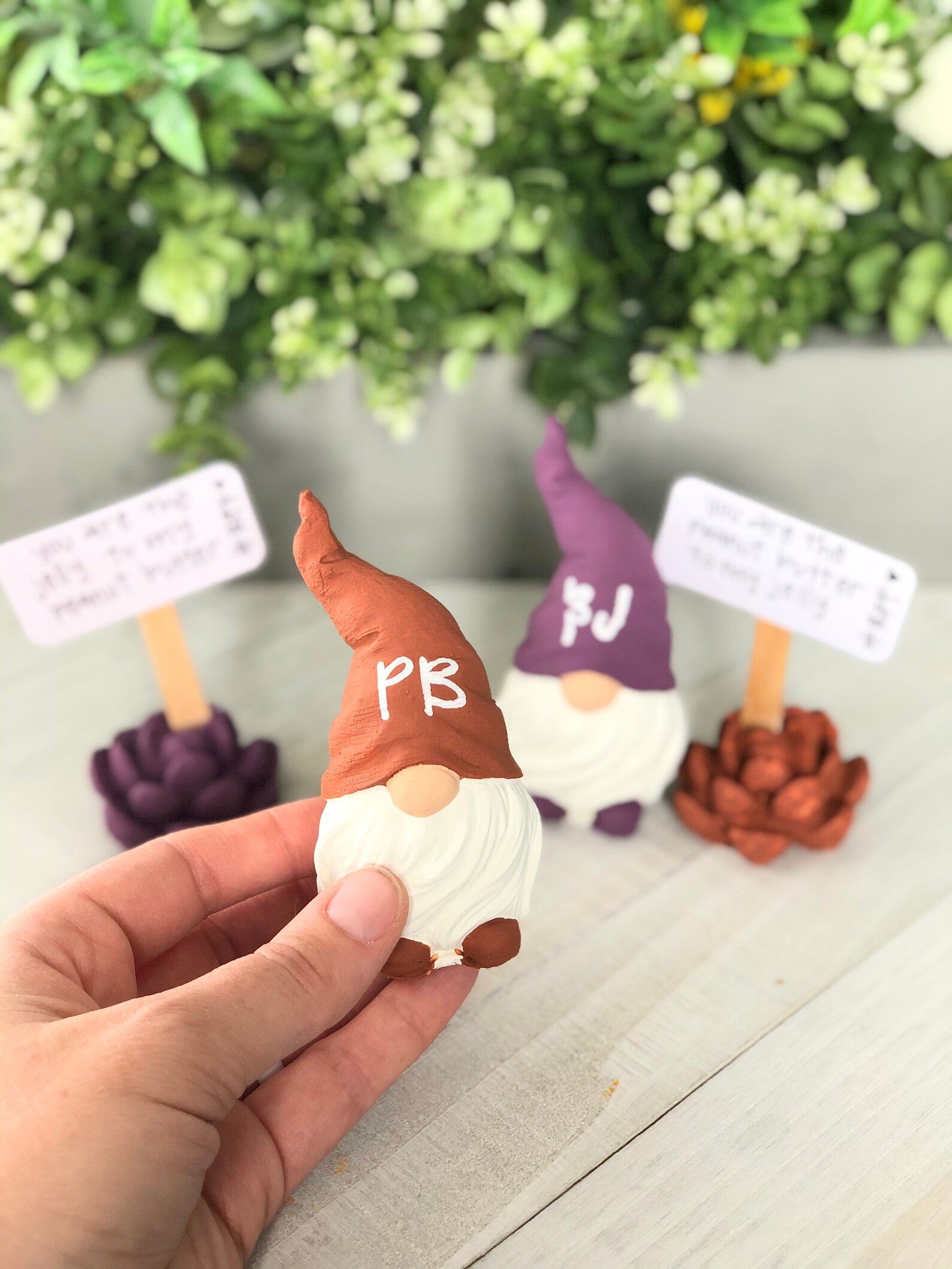 PB & J Gnomes/ Best Friend Gnomes/ Set of 2/ Tiered Tray Etsy