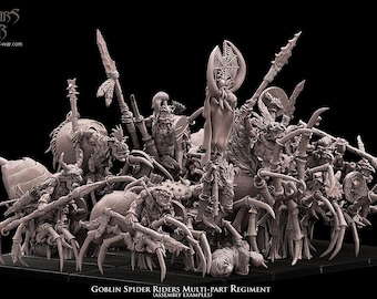 Goblin Spider Riders Archers Regiment 10 figures