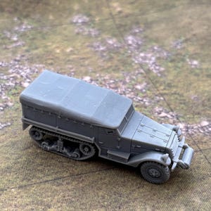 WW2 USA M3A1 Halftrack 3D Resin printed Historical War Gaming Model Tanks