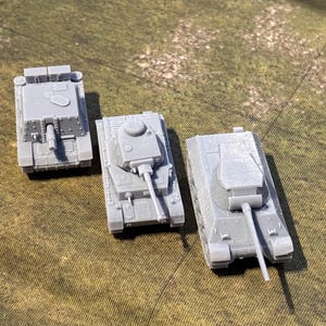 15mm WW2 resin 3d printed tanks models sample pack Table top Wargaming