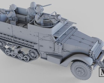 WW2 USA M3A1  Halftrack  by Night Sky Miniatures