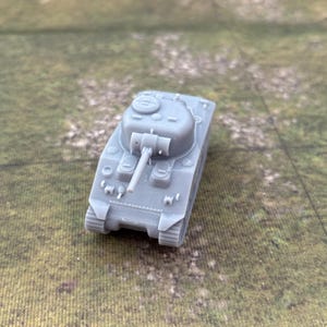 M4 Sherman Tank Model: 15mm WWII USA, Resin Printed, Unassembled (x3PK)