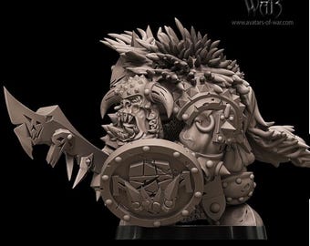 Orc Warboss weapon and Shield