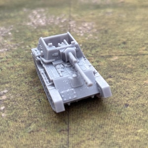 WW2 Russian SU76 3D Resin printed Historical War Gaming Models