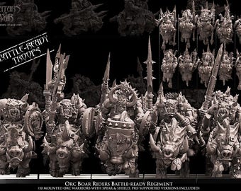 Orc Boar Riders Regiment 10 figures