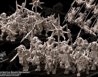 Beastmen Iron Horns regiment (10 figures)
