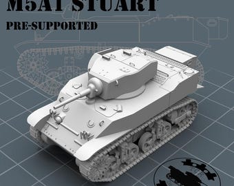 WW2 M5A1 Stuart American Light Tank by TCR Designs Various scales available