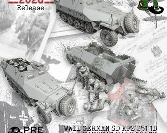 WW2 DAK sdkfz 251-D BattleCat Miniatures