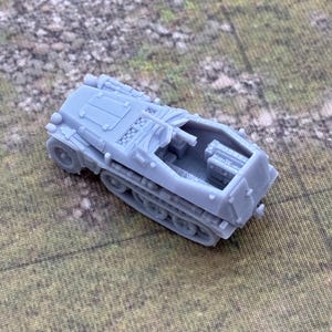 15mm WW2 German Sdkfz 250-3 Halftrack Model: Resin Printed Wargaming Vehicle
