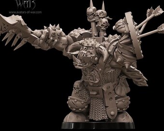 Orc Warboss with weapon and shield