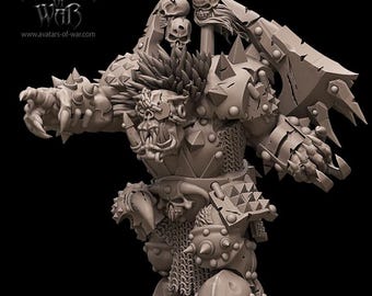 Black Orc Warlord with Great Axe