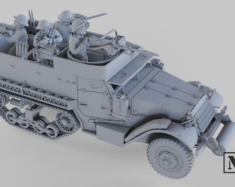 WW2 British  M5A1 Halftrack – British Army by Night Sky Miniatures