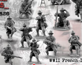 WW2 French Infantry  by BattleCat Miniatures