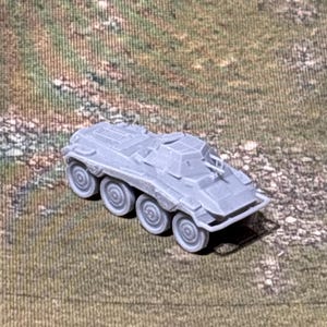 WW2 German Sdkfz 234-1 Armored Car Model: 15mm Scale, Unpainted