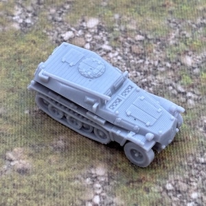 15mm WW2 German Sdkfz 253-1 Halftrack Model: 3D Printed Wargaming Vehicle