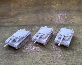 WW2 German Stug III Tank Model: long 75mm Gun, WWII Wargaming
