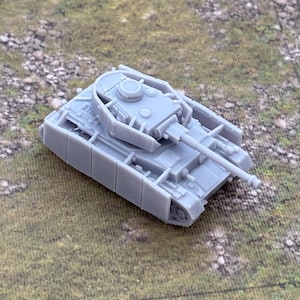 WW2 German Panzer IV Ausf J with Skirts: 3D Resin Printed WWII Model