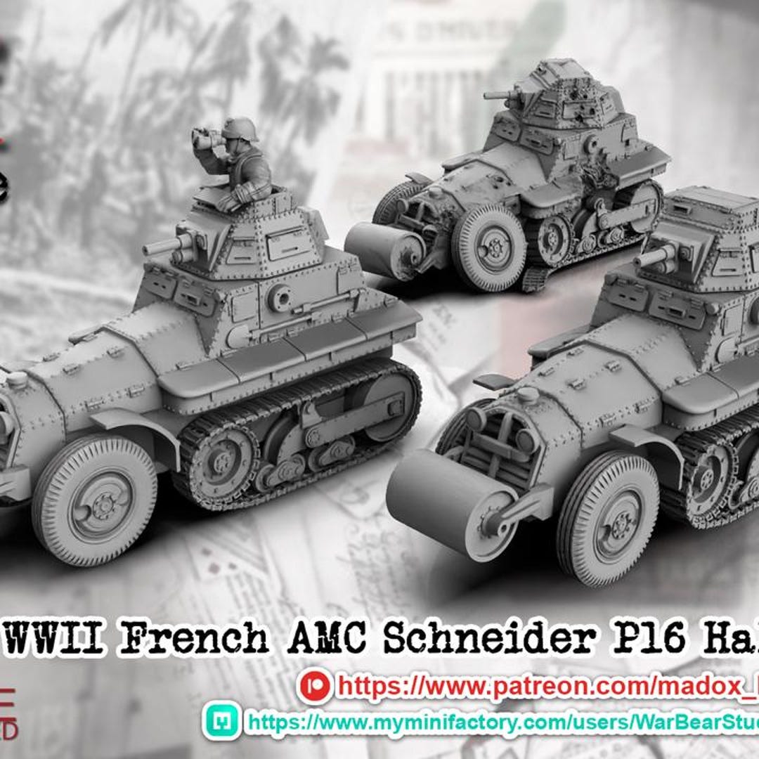Schneider P16 M28, Automitrailleuse de Combat, Half-Track Armoured Car