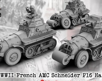 WW2 French AMC Schneider P16  by BattleCat Miniatures