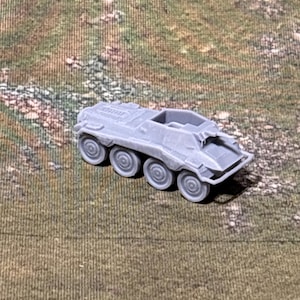 WW2 German Sdkfz 231-3 Armored Car Model: 15mm Resin Printed Wargaming Vehicle