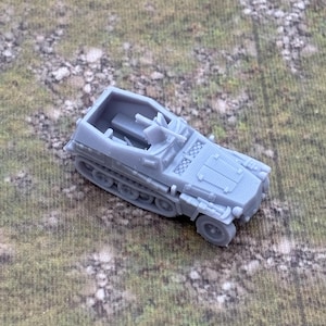 15mm WW2 German Sdkfz 11 Model: 3D Resin Printed Wargaming Vehicle