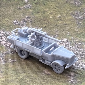 WW2 Italian Fiat 634N-102mm Truck  Models Historical War Gaming  3d resin printed models