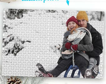 Puzzle personnalisé en mosaïque, puzzle photo personnalisé, cadeau unique pour enfant, couple, famille, puzzle de décompression ou de mémoire