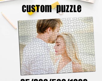 Custom Photo Puzzle | Personalized Jigsaw Puzzle from Picture | Gift for Dad, Mom, Couples | 35–1000 Pieces | Cardboard or Wood