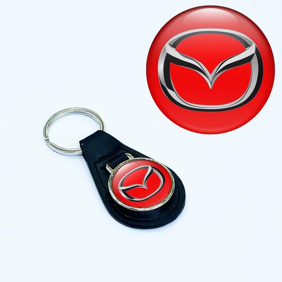Unique Design Leather Keychain Mazda / Car Logo Keyring / Premium