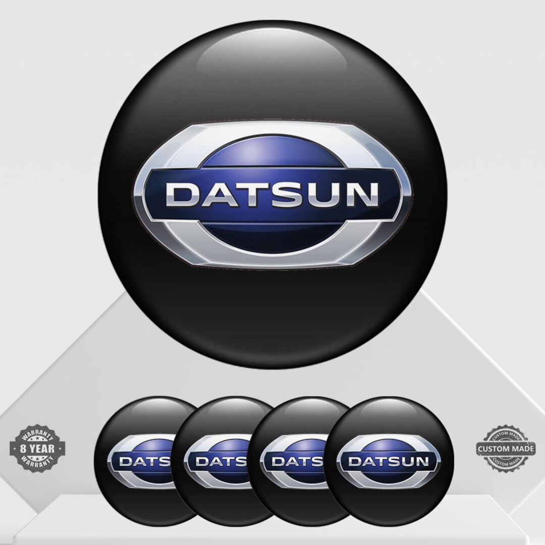 Datsun Sticker Epoxy Resin Stickers Datsun for Wheel Center Caps - 4 Pack // Best ...