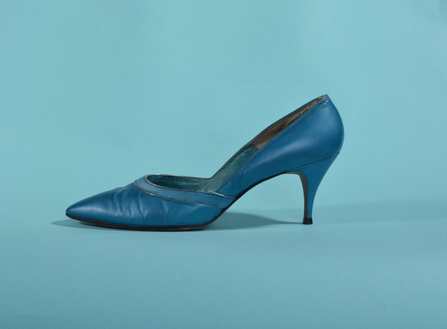 electric blue stilettos