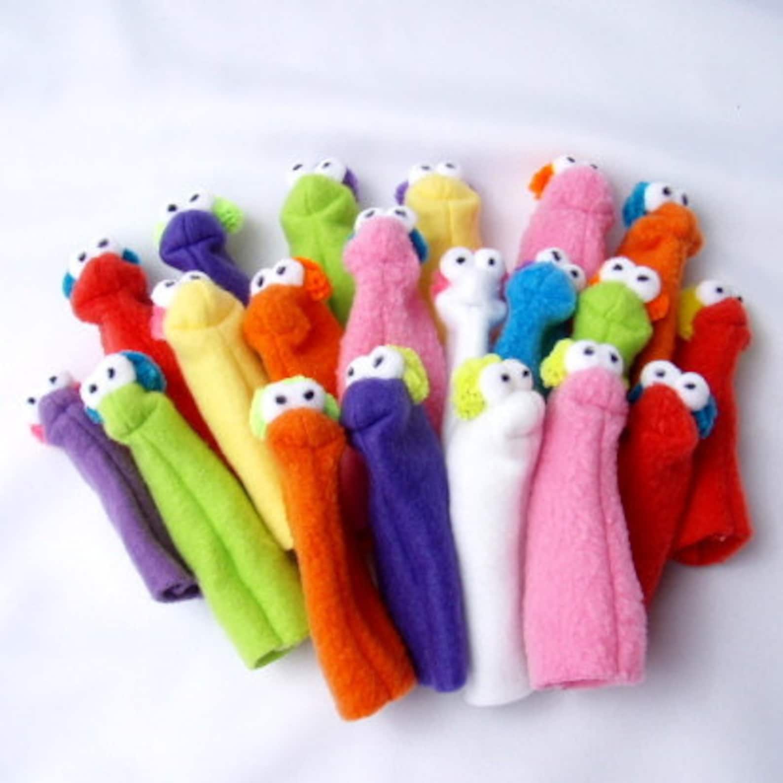 Finger Puppets Set of 4 FREE US SHIPPING Fuzzy Etsy