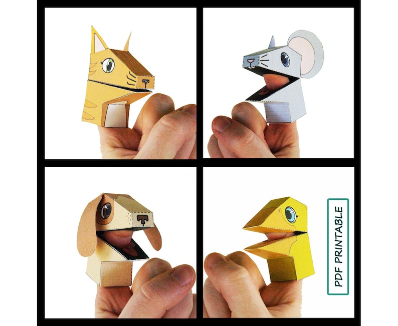 Схема собаки из бумаги из тик тока