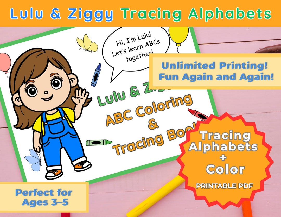 ABC Tracing & Coloring Book for Preschooler | Printable Alphabet ...