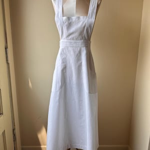 Antique Edwardian French Maid Cotton Apron