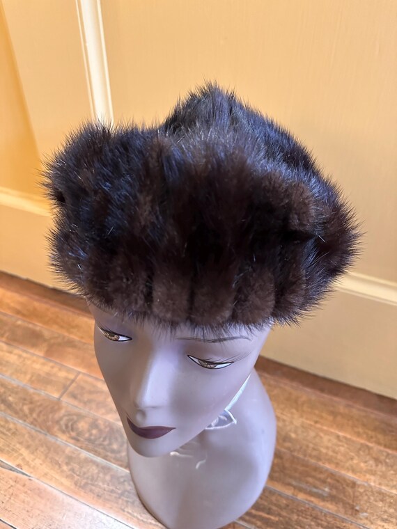 Vintage 1950s Genuine Mink Fur Hat - Etsy display picture 1