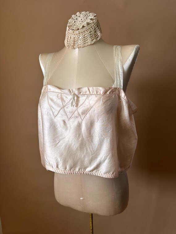 Antique Blush Silk Camisole Top | Edwardian Era Lingerie Bodice