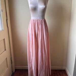 Jupe jupon antique en coton rose : jupon victorien du XIXe siècle