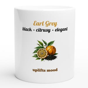 Vintage tea mug Christmas gift earl grey camping mug plant design