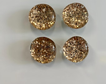 Champagne Glitter Magnets - Heavy Duty, Pack of 4