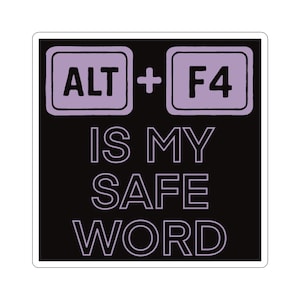 ALTERNATIVE Programming Humor Kiss-Cut Stickers, Geek Gift, Laptop Decal, Office Decor, Tech Lover&#39;s Stickers, Funny Safe Word