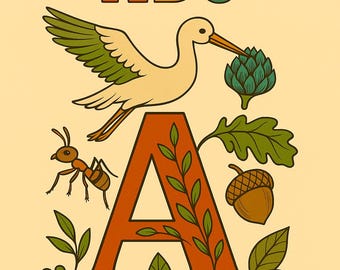 ABC Alphabet Coloring Book for Kids – 52 Pages – Uppercase and Lowercase Letters – Digital Download PDF