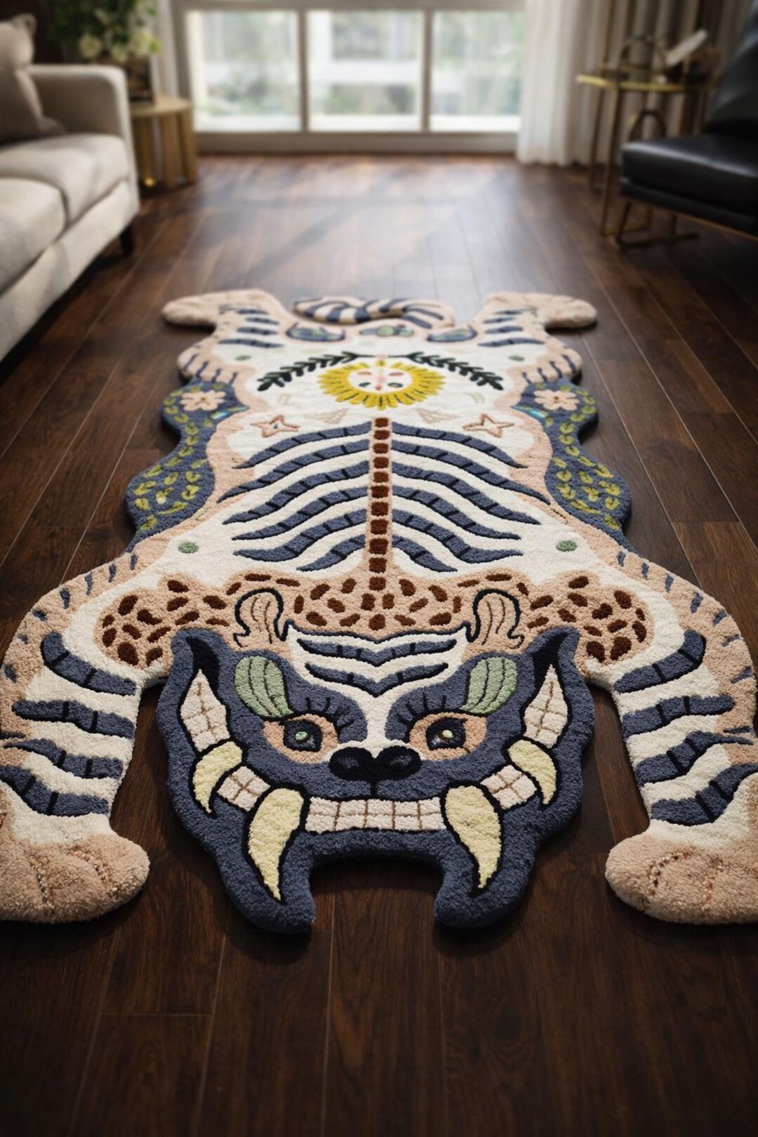 Tiger Shape Rug Tiger Shaped Tufted Rugs Handmade Abstract Tiger Carpet Animal Shape ...