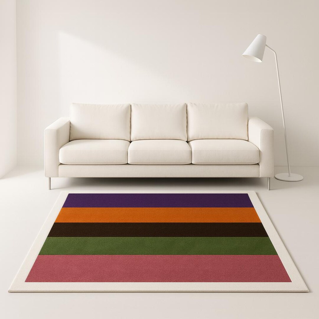 Hand Tufted Color Block Rug Modern Multicolor Area Rug Custom Living ...
