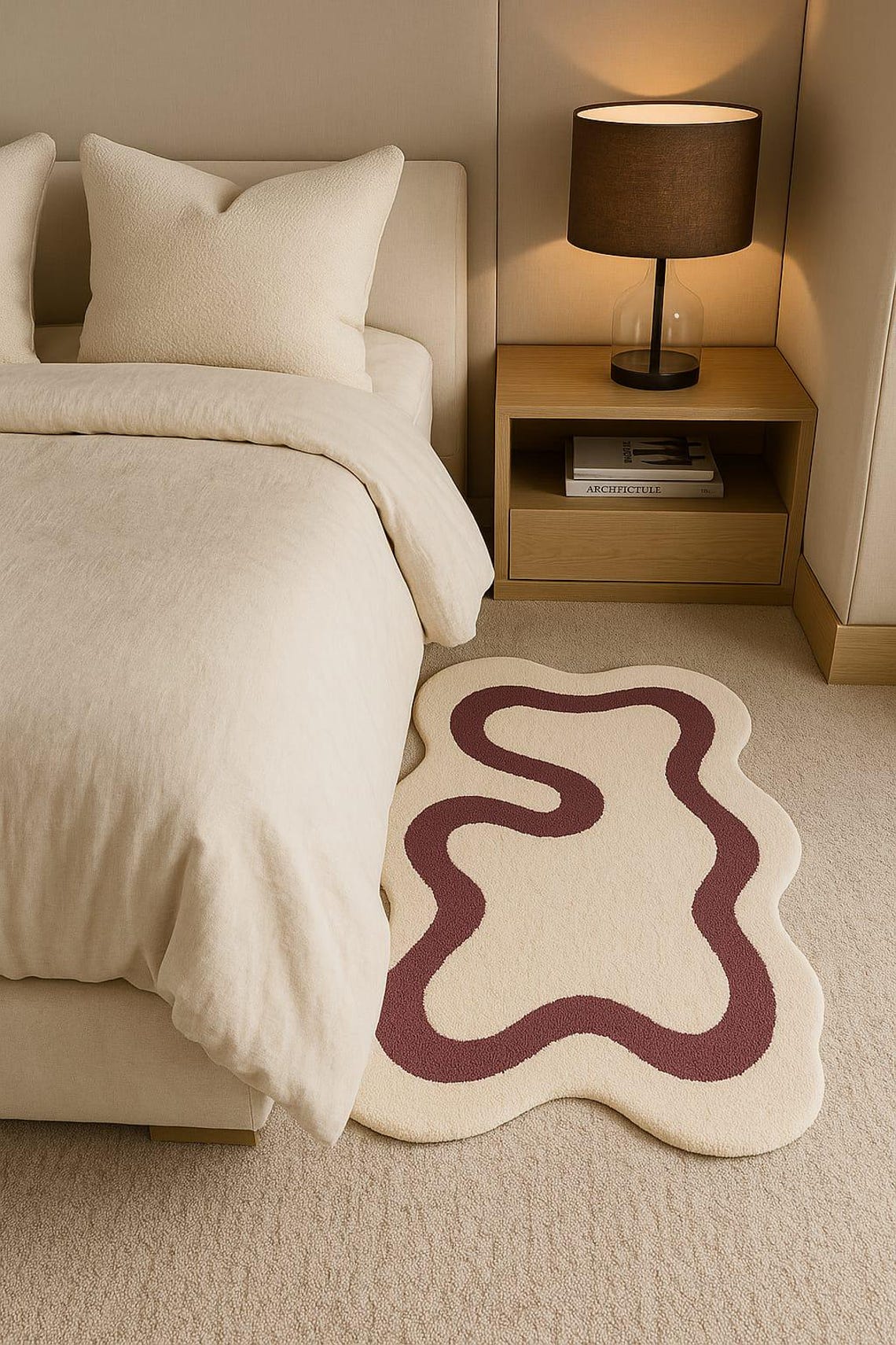 Border Irregular Shaped Rugs Brown and White Striped Shaped Rugs Odd — free download